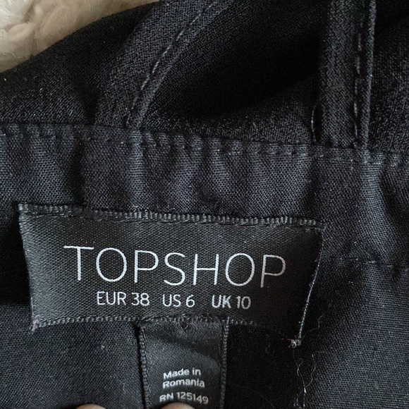 TopShop Cropped Black Ruffle Top - Picture 5 of 5